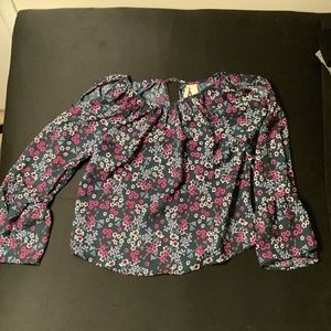 Size Medium Japna Green Floral Blouse